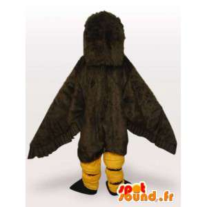 Aquila mascotte piume nere e gialle sintetiche - Costume - MASFR00689 - Mascotte degli uccelli