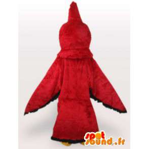 Mascot cresta águila rojo y negro con la polla roja de peluche - MASFR00680 - Mascota de gallinas pollo gallo