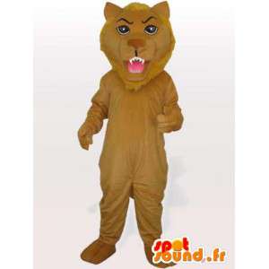 Mascotte del leone con accessori beige - Costume savana - MASFR00745 - Mascotte Leone