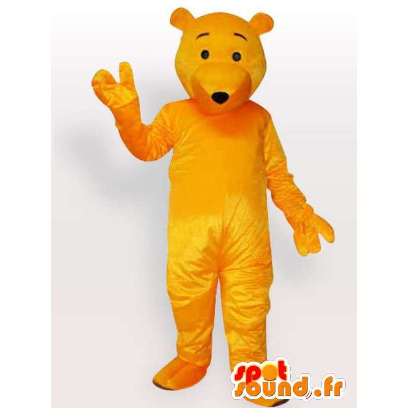 Mascot urso amarelo - carrega o traje disponível em breve - MASFR00898 - mascote do urso