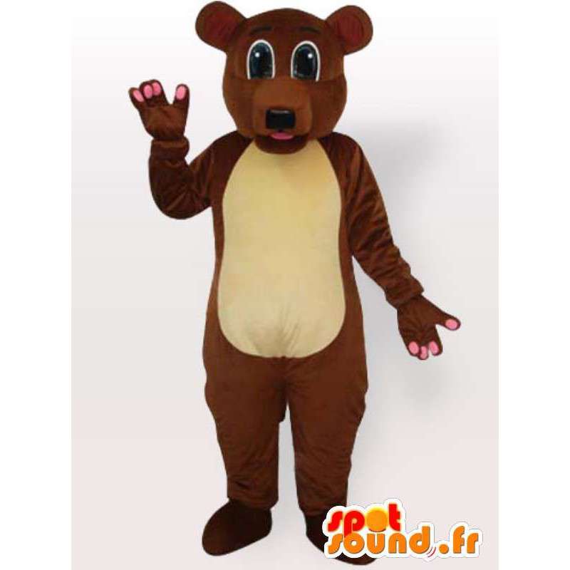 Costume do urso marrom todos os tamanhos - Disfarce urso pardo - MASFR00894 - mascote do urso