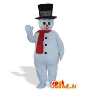 Snowman maskot - forklæd med tilbehør - Spotsound maskot