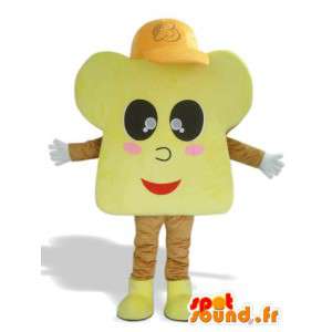 Mascote brioche com chapéu - Trajes e Acessórios - MASFR00918 - mascotes pastelaria