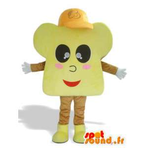 Mascote brioche com chapéu - Trajes e Acessórios - MASFR00918 - mascotes pastelaria