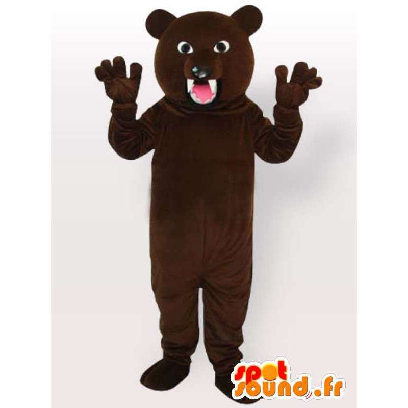 Costume ferocious bear - bear costume with big teeth - MASFR001093 - Bear mascot