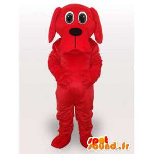 κόκκινο κοστούμι σκυλί με ένα μεγάλο στόμα - Κοστούμια Σκύλος - MASFR00943 - Μασκότ Dog
