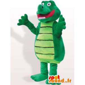 Rigoleur Krokodilkostüm - Plüsch-Krokodil Kostüm - MASFR00933 - Maskottchen der Krokodile