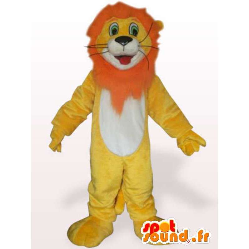 Lejondräkt med orange man - Lejondräkt - Spotsound maskot