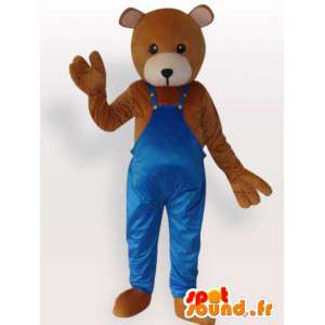 Costume de nounours bricoleur - Déguisement nounours habillé - MASFR00948 - Mascotte d'ours