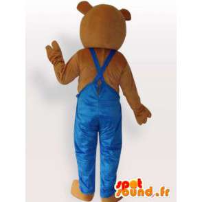 Traje urso de peluche vestido - traje Teddy faz-tudo - MASFR00948 - mascote do urso
