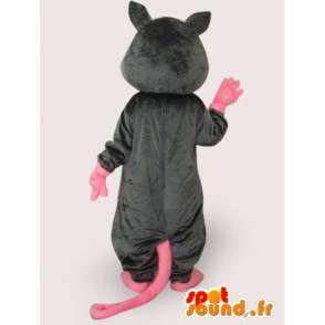 Costume de rat méchant - Déguisement avec grande queue rose - MASFR00964 - Mascottes Animaux domestiques