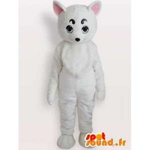 Kostüm weiße Maus - Maus Plüschkostüm - MASFR00950 - Maus-Maskottchen