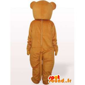Mascotte Orso con fiocco da annodare - rosso costume orso - MASFR00965 - Mascotte orso