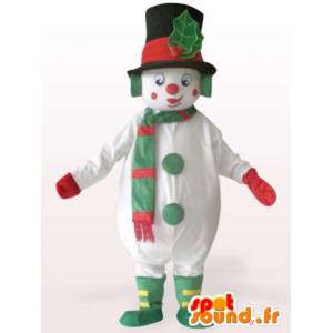 Mascot de un gran muñeco de nieve - Traje de felpa