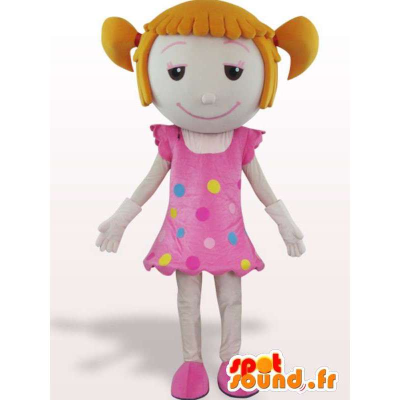 Mascot de una niña con edredones - Traje de felpa - MASFR001103 - Chicas y chicos de mascotas