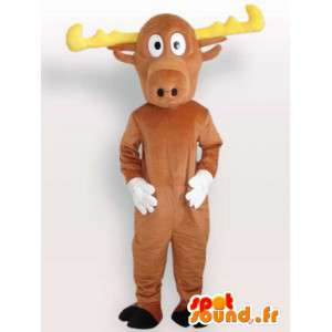 Mascote cervo com madeiras - veados teddy traje - MASFR00956 - Veado e corça Mascotes