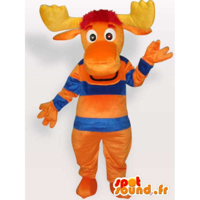 Orange hjortmaskot - skogsdjurdräkt - Spotsound maskot