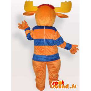 Deer mascot orange - forest animal Disguise - MASFR001148 - Mascots stag and DOE