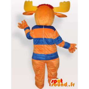 Deer mascot orange - forest animal Disguise - MASFR001148 - Mascots stag and DOE