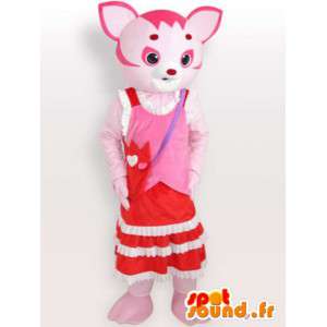 Roze kat mascotte - een huisdier kostuum - MASFR00970 - Cat Mascottes