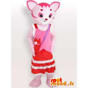 Mascotte de chat rose - Déguisement d'animal domestique - MASFR00970 - Mascottes de chat