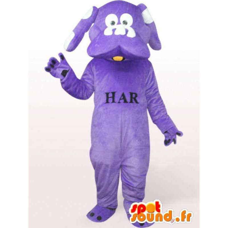 Lila Maskottchen Hund - Hundekostüm alle Größen - MASFR00968 - Hund-Maskottchen