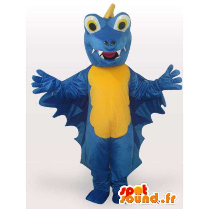 Blue Dragon maskot - drage kostyme teddy - MASFR00927 - dragon maskot