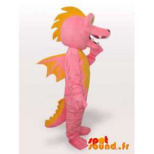 Pink dragon mascot - Disguise imaginary character - MASFR001152 - Dragon mascot