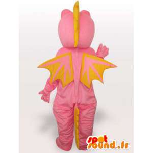 Pink dragon mascot - Disguise imaginary character - MASFR001152 - Dragon mascot