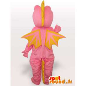 Dragon Pink Mascote - traje personagem imaginário - MASFR001152 - Dragão mascote