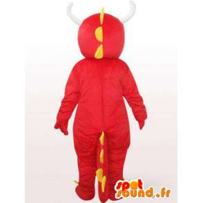 Mascotte de dragon rouge - Déguisement animal rouge - MASFR001091 - Mascotte de dragon