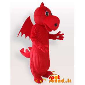 Czerwony smok maskotka - wyimaginowany zwierzę kostium - MASFR001123 - smok Mascot