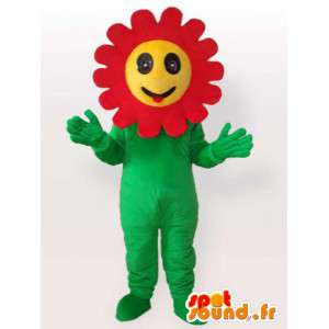 Květina maskot s červených okvětních lístků - převlek rostliny - MASFR001077 - Maskoti rostliny