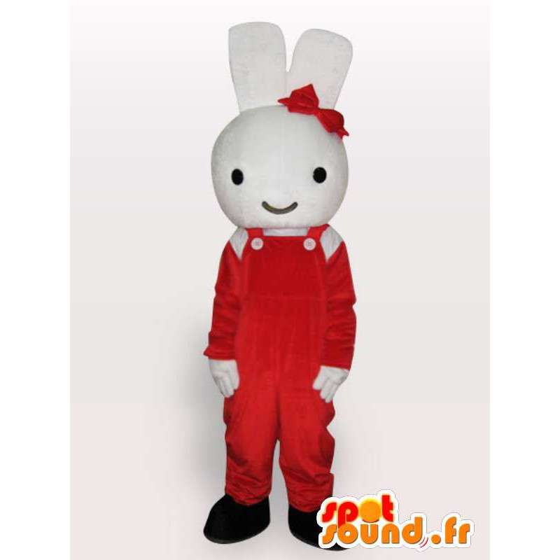 Coniglio mascotte nodo rosso - roditore Disguise - MASFR001134 - Mascotte coniglio