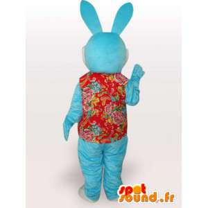 Coniglio mascotte blu divertente - costume buffo animale - MASFR00928 - Mascotte coniglio