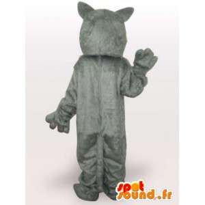 Mascot fierce white wolf - wolf costume quality - MASFR00951 - Mascots Wolf