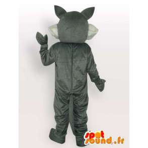 Wolf Mascot lumi - Grey Wolf puku - MASFR00976 - Wolf Maskotteja