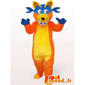 Wolf-Maskottchen Jester - Kostüm Plüsch - MASFR001154 - Maskottchen-Wolf