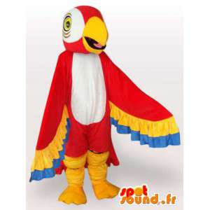 Παπαγάλος μασκότ με πολύχρωμα φτερά - παπαγάλος κοστούμι - MASFR001073 - μασκότ παπαγάλοι