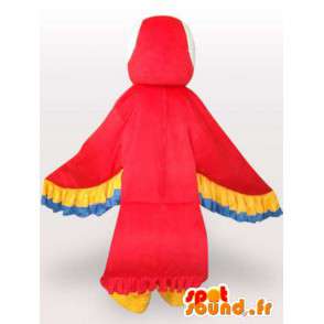Papegøje maskot med farverige vinger - Papegøje kostume -