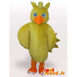 黄色いひよこのマスコット-家畜のコスチューム-MASFR00954-鶏のマスコット-オンドリ-鶏