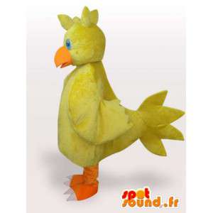黄色いひよこのマスコット-家畜のコスチューム-MASFR00954-鶏のマスコット-オンドリ-鶏