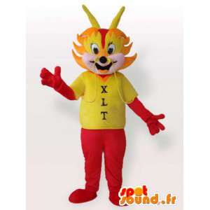 Mascota de la hormiga roja con la camiseta - hormiga Disguise - MASFR00959 - Mascotas Ant