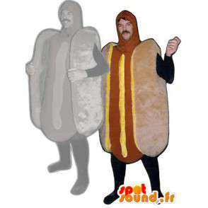 Maskot párek v rohlíku - hot dog kostým - MASFR001115 - Fast Food Maskoti