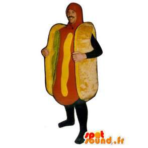 Cane mascotte caldo con insalata - costume panino - MASFR001142 - Mascotte di fast food