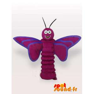 Mascot larva de borboleta roxo - floresta traje inseto - MASFR00278 - borboleta mascotes