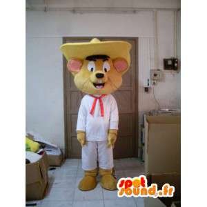 Mascot mexicana mouse - traje com acessórios - MASFR001199 - rato Mascot