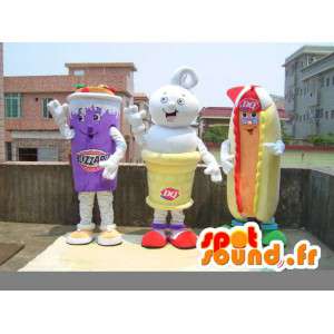 Alimentación mascotas de peluche - Disfraz con accesorios - MASFR001162 - Mascotas de comida rápida