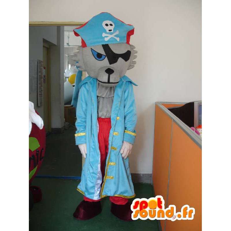 Wolf mascot pirate - pirate costume with accessories - MASFR001164 - Mascots Wolf