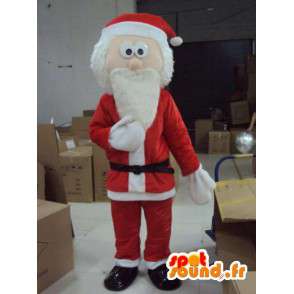 Santa Mascot barba grande - traje de Papai Noel - MASFR001167 - Mascotes Natal
